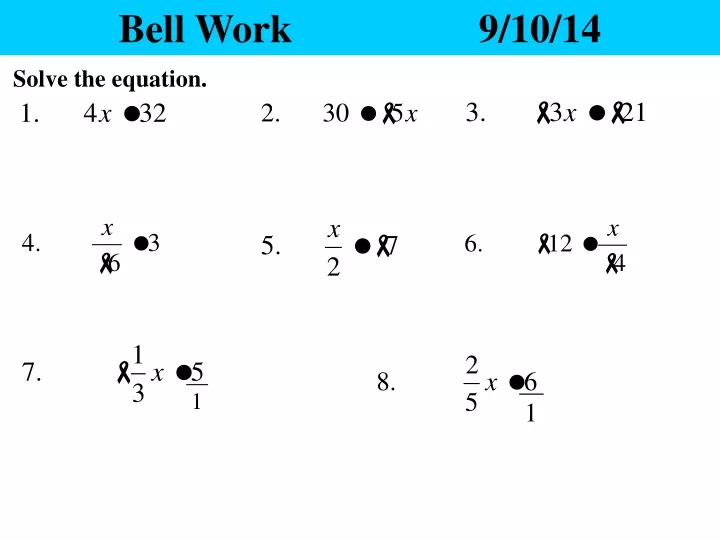 bell work 9 10 14