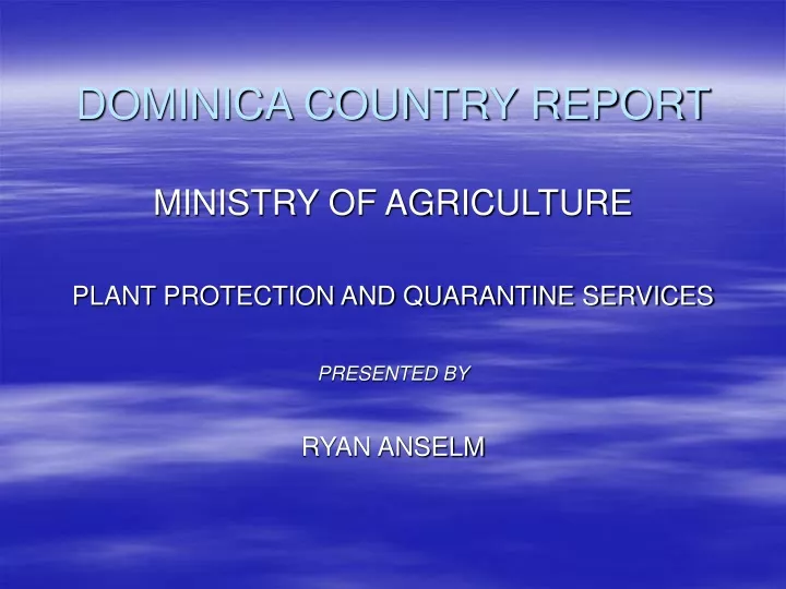 dominica country report