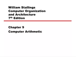 William Stallings  Computer Organization  and Architecture 7 th  Edition