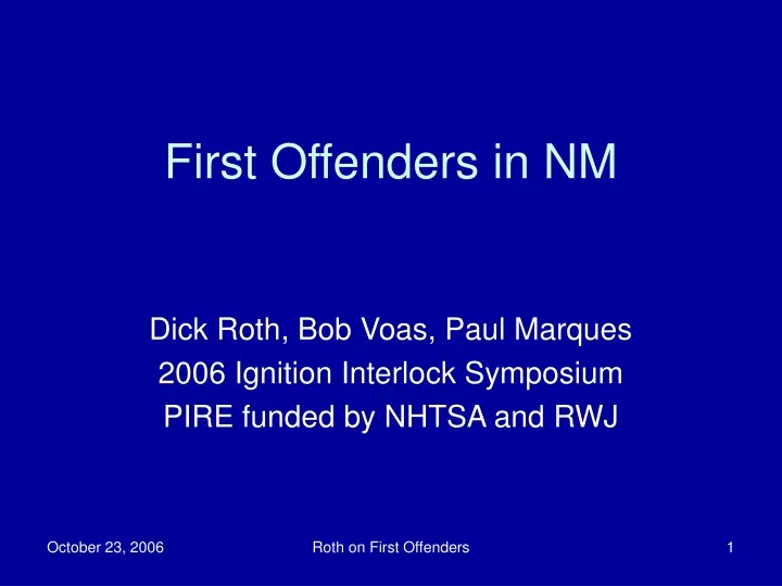 first offenders in nm