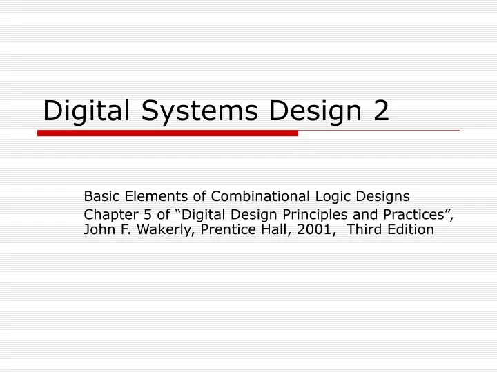 digital systems design 2