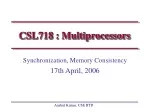 Multiprocessors Synchronization and Memory Consistency - slide 1