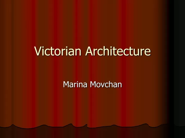 victorian architecture
