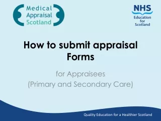 How to submit appraisal Forms