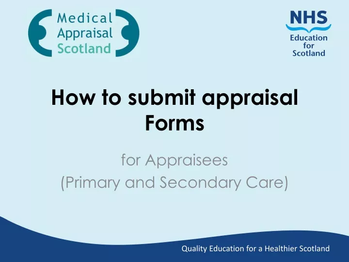 how to submit appraisal forms