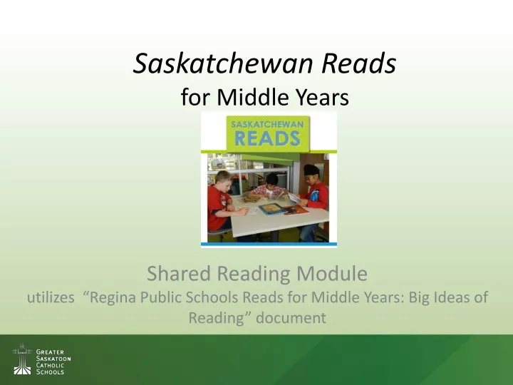saskatchewan reads for middle years