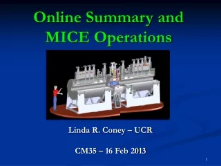 Online Summary and MICE Operations