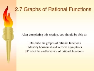 2.7 Graphs of Rational Functions