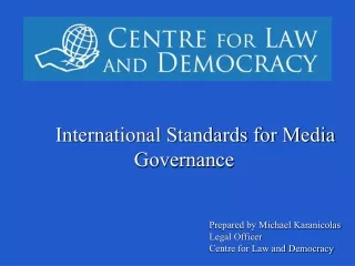 International Standards for Media Governance