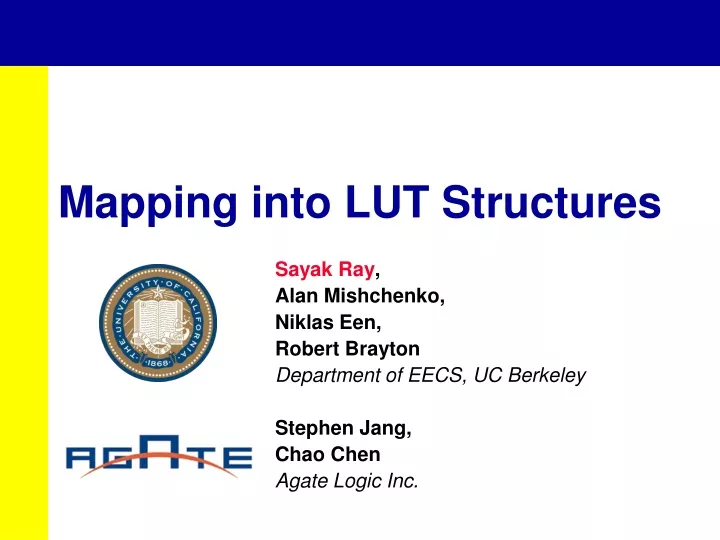 mapping into lut structures