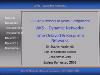 WK5 – Dynamic Networks