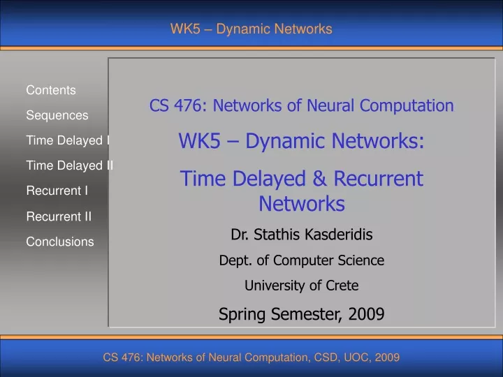 wk5 dynamic networks