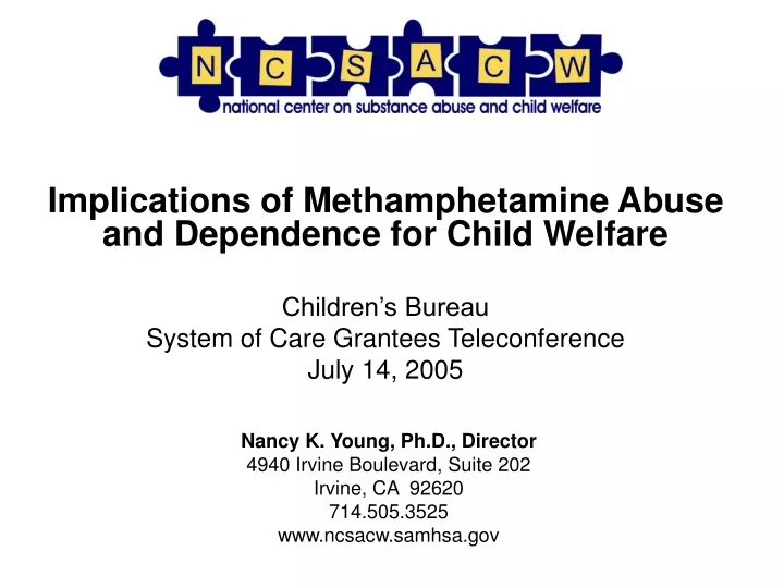 implications of methamphetamine abuse