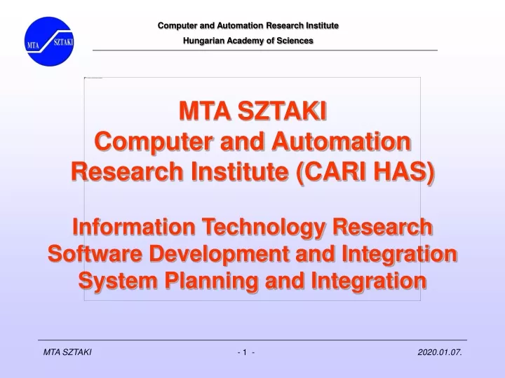 mta sztaki computer and automation research