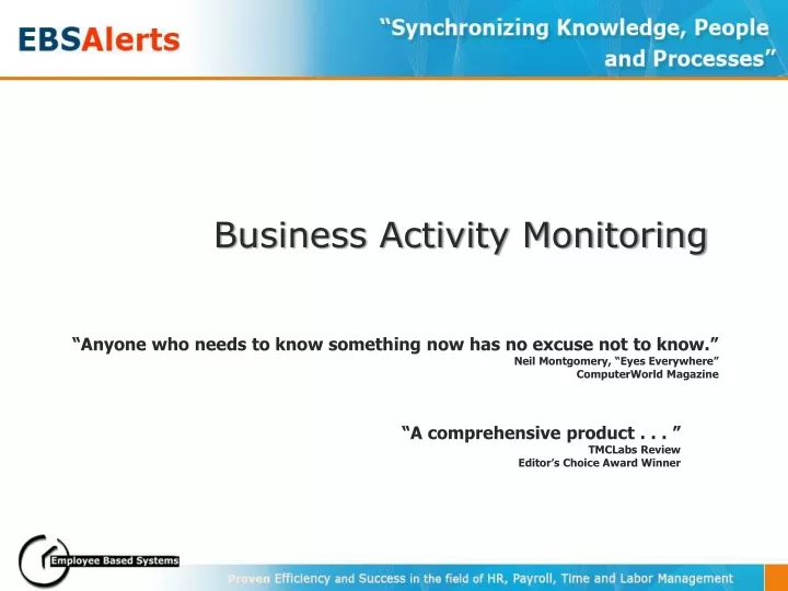 business activity monitoring