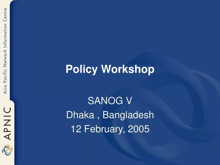 policy workshop