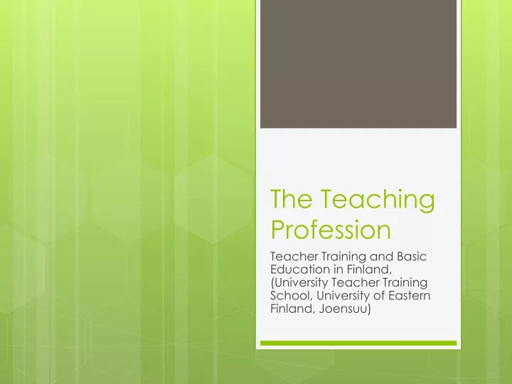 the teaching profession