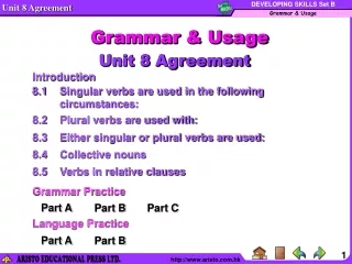 Grammar &amp; Usage