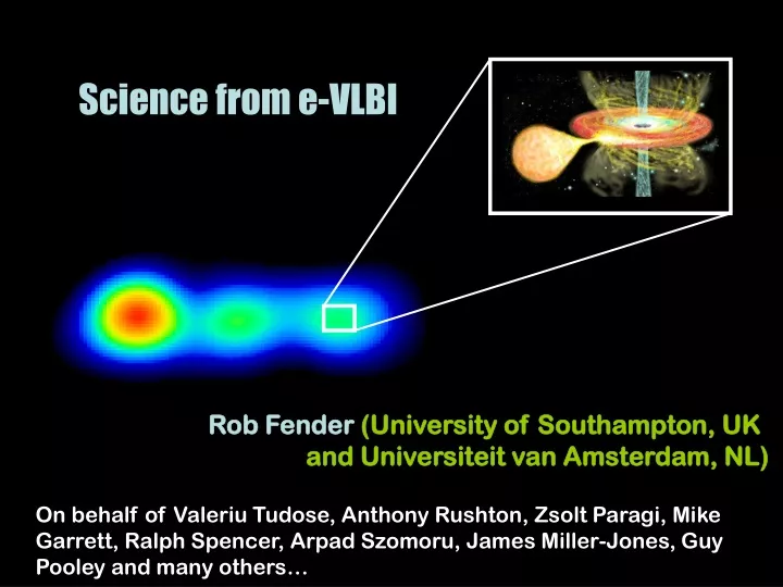 science from e vlbi