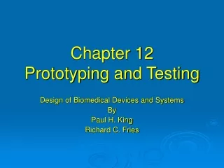 Chapter 12 Prototyping and Testing