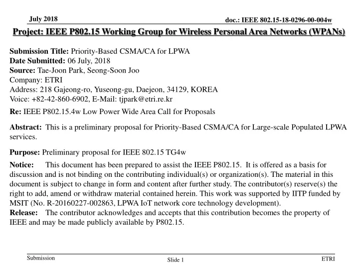 project ieee p802 15 working group for wireless