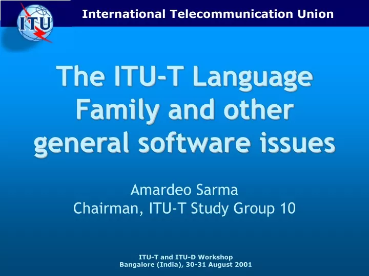 the itu t language family and other general software is s ues
