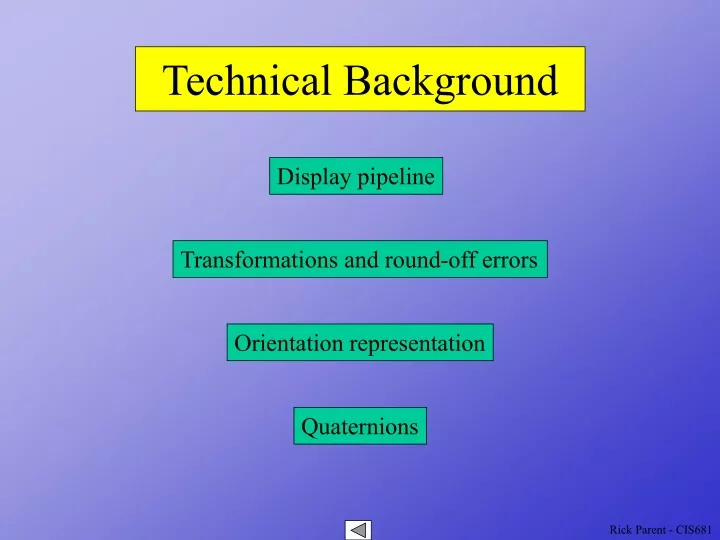 technical background