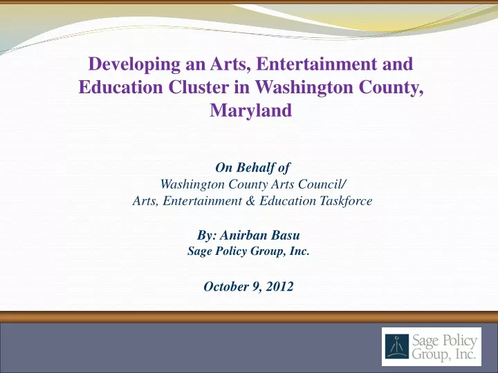 developing an arts entertainment and education