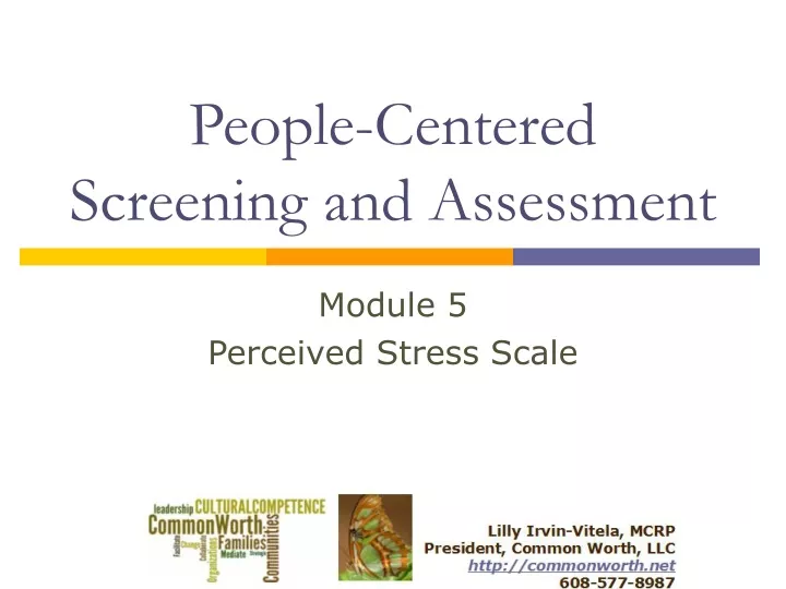 people centered screening and assessment