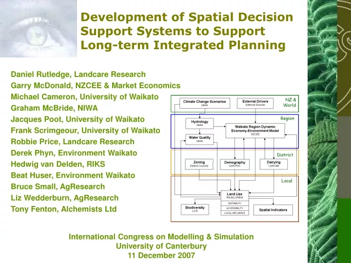 development of spatial decision support systems
