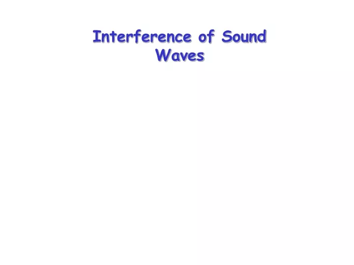interference of sound waves