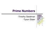Prime Numbers Algorithms: Eratosthenes and Atkin's Seive - slide 1