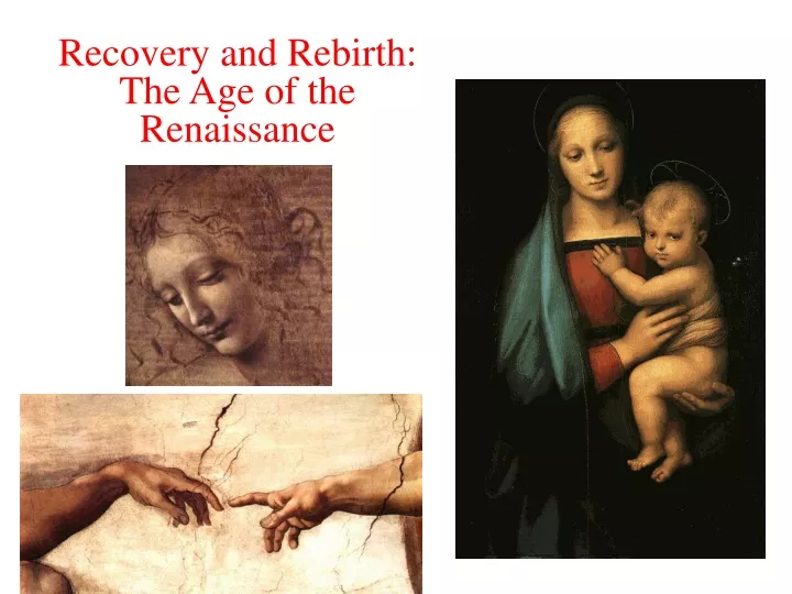 recovery and rebirth the age of the renaissance