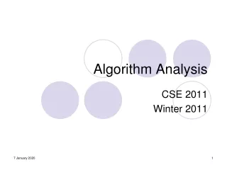 Algorithm Analysis