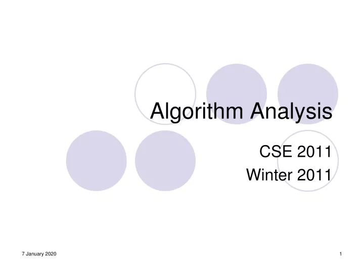 algorithm analysis