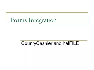 Forms Integration