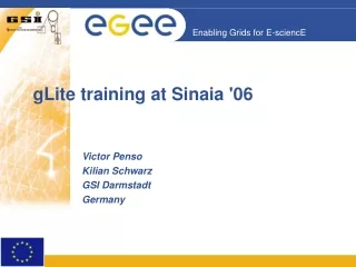 gLite training at Sinaia '06