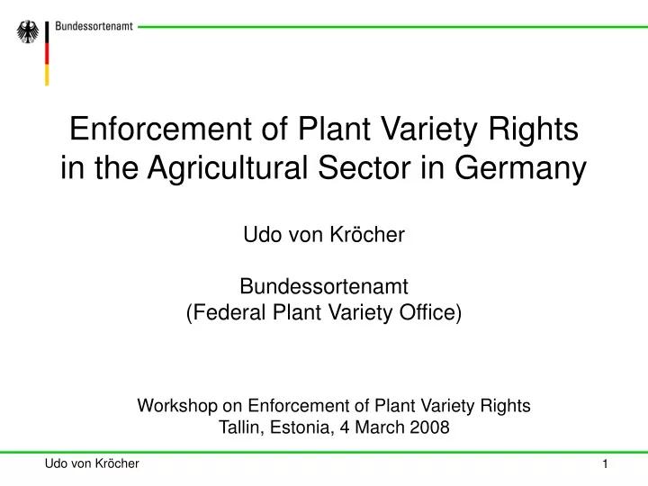 enforcement of plant variety rights in the agricultural sector in germany