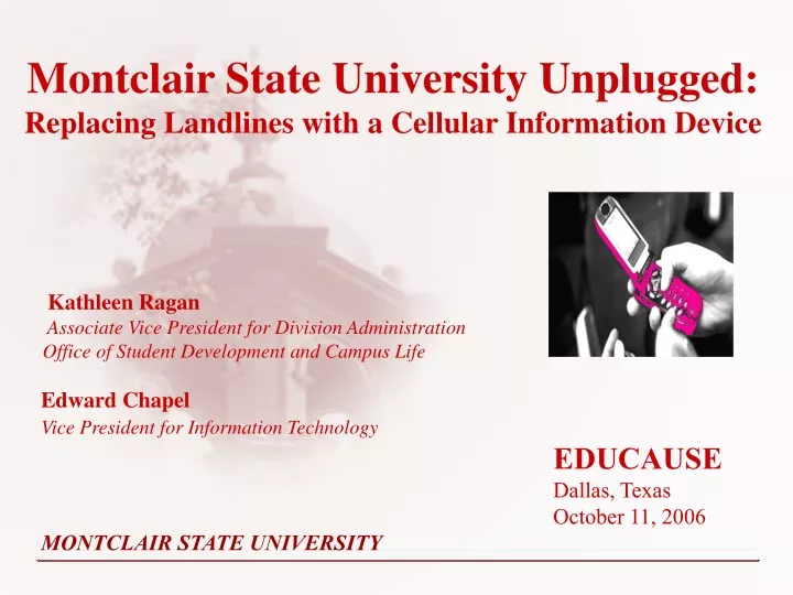 montclair state university unplugged replacing