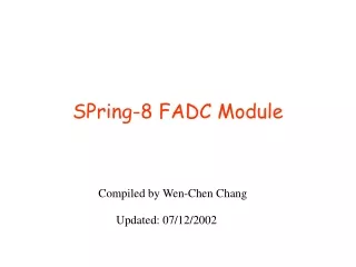 SPring-8 FADC Module