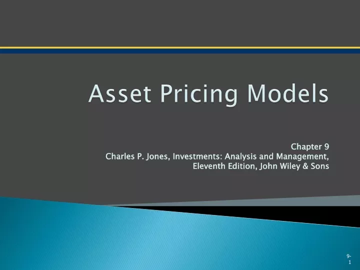 asset pricing models