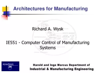 Architectures for Manufacturing