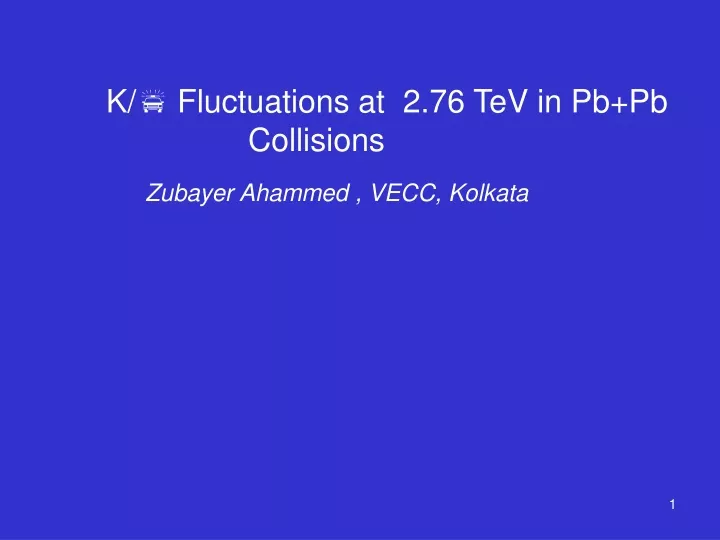 k p fluctuations at 2 76 tev in pb pb collisions