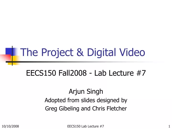 the project digital video