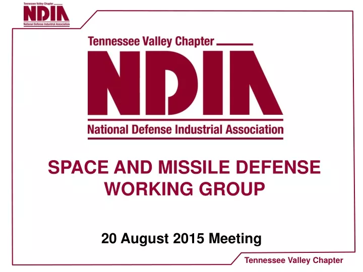 space and missile defense working group