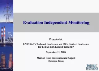 Evaluation Independent Monitoring