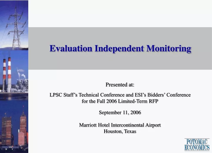 evaluation independent monitoring