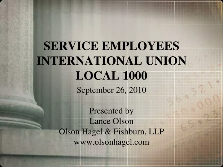 service employees international union local 1000
