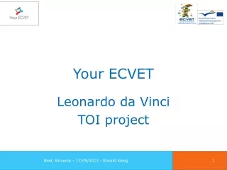 Your  ECVET Leonardo da Vinci TOI project