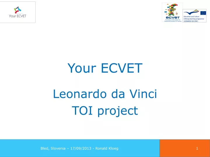 your ecvet leonardo da vinci toi project